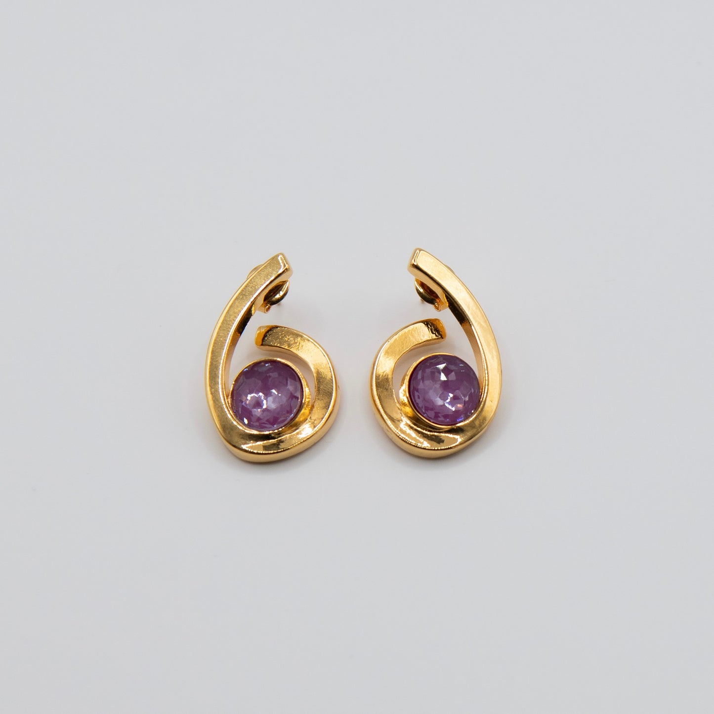 Aretes Llama Morado