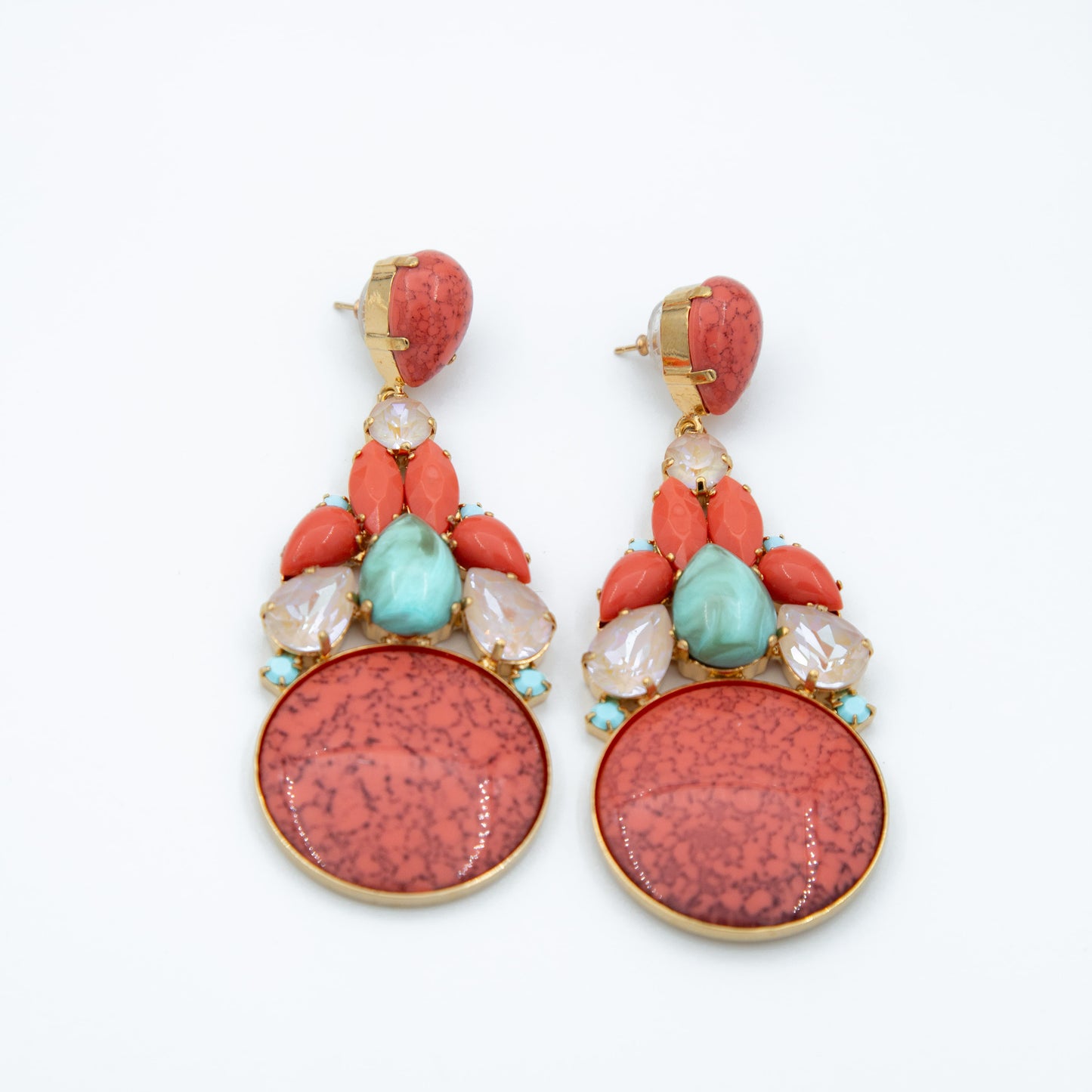 Aretes Dione Rosa y Azul