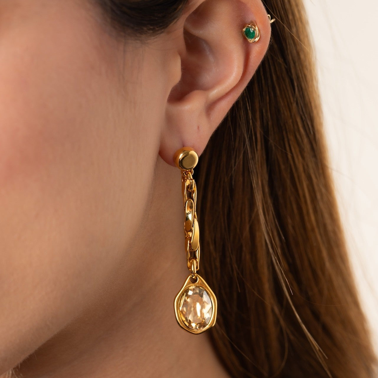Aretes Agatha Dorados