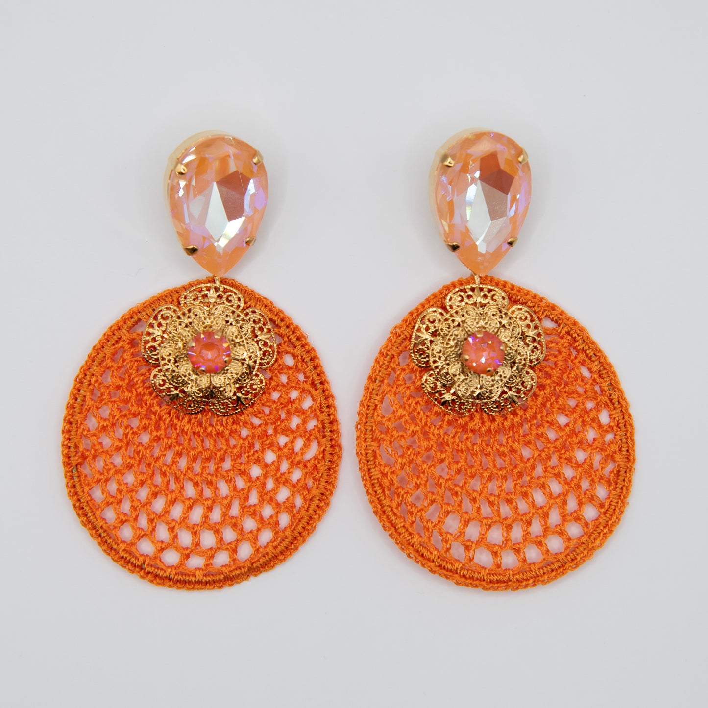 Aretes Palma Naranja