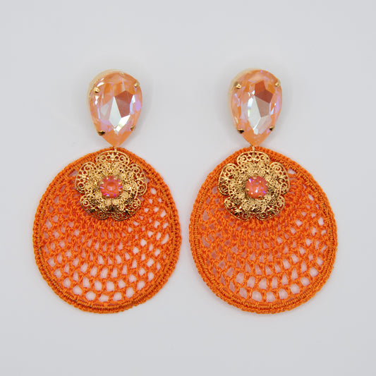 Aretes Palma Naranja