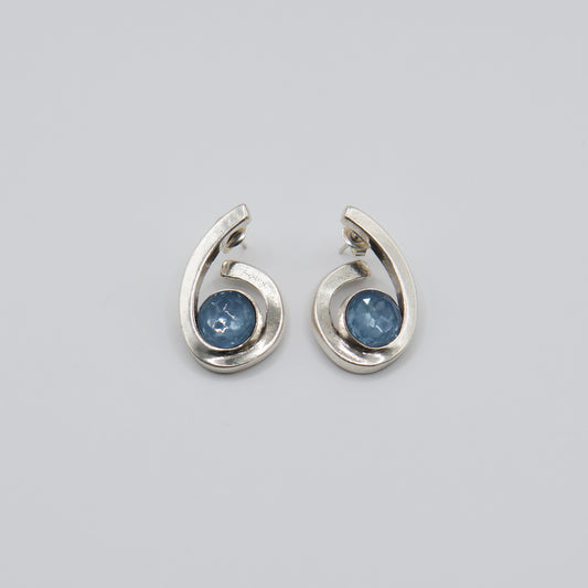 Aretes Llama Azul