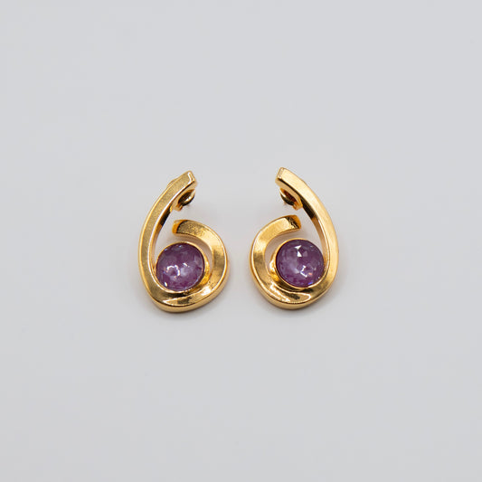 Aretes Llama Morado