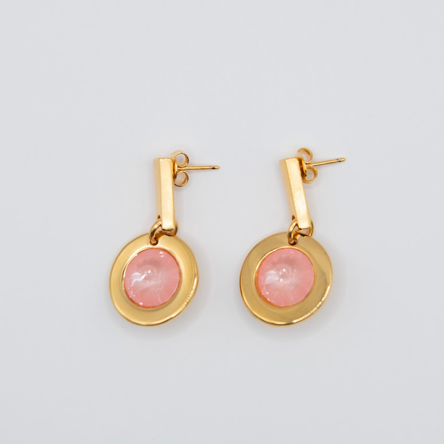 Aretes Crystal Salmón