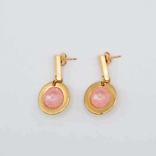Aretes Crystal Salmón