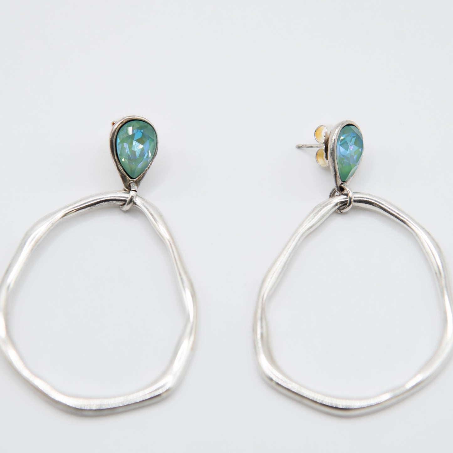 Aretes Vanessa Plateado Turquesa