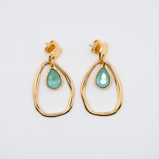 Aretes Violeta Turquesa