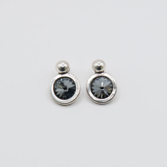 Aretes Blush Plateado Negro