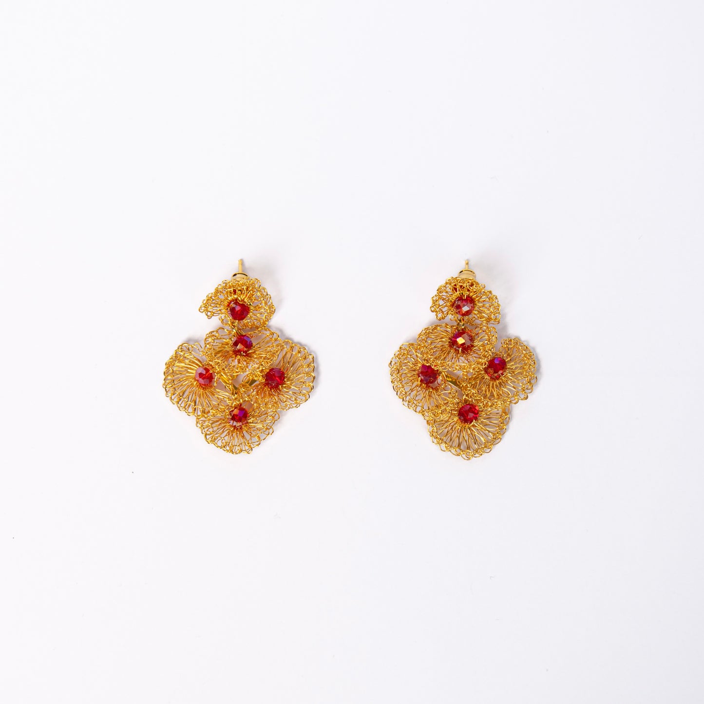 Aretes Shells Rojo