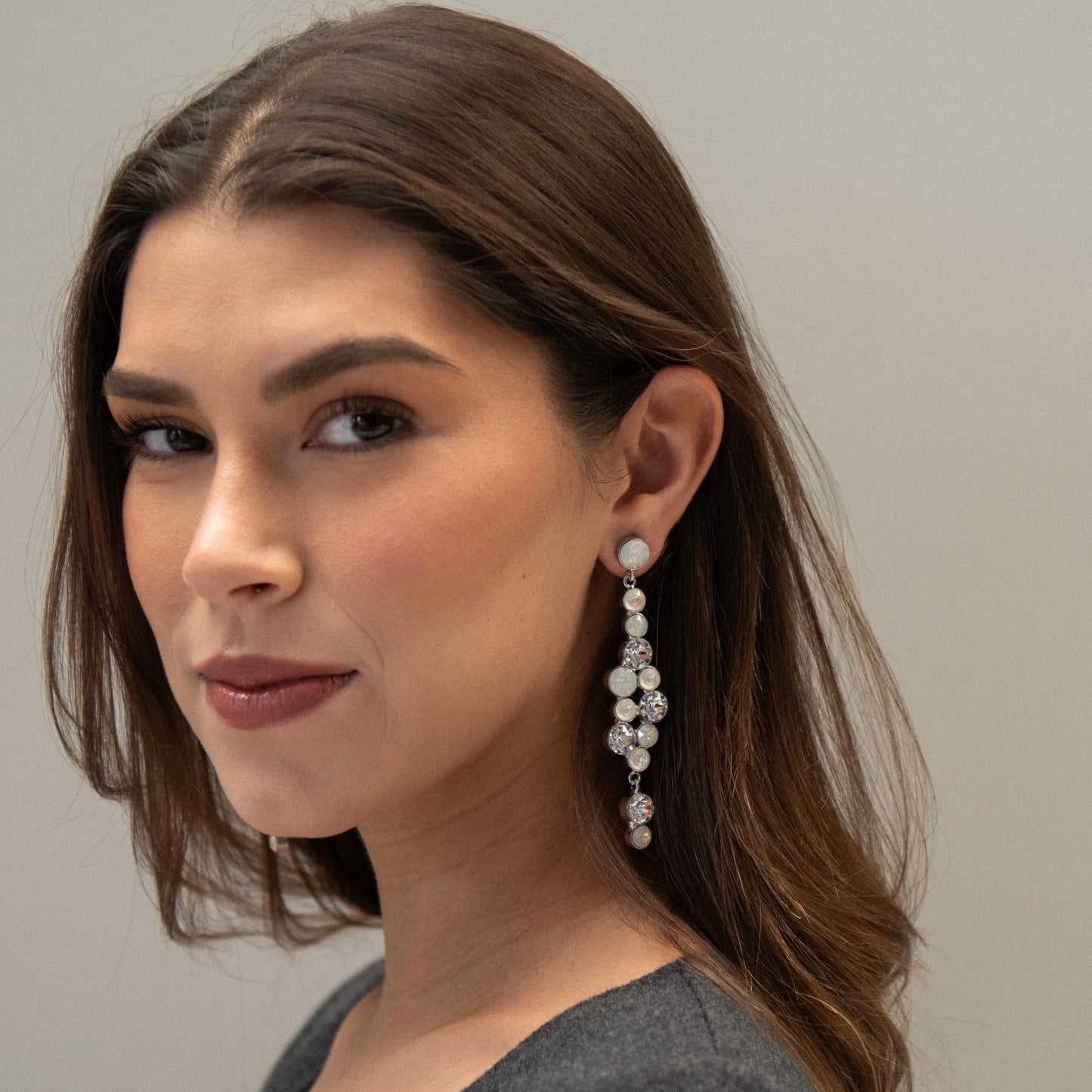Aretes Glow Plateado