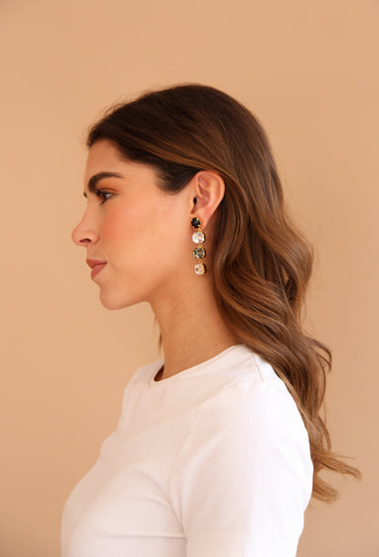 Aretes Crystal Black