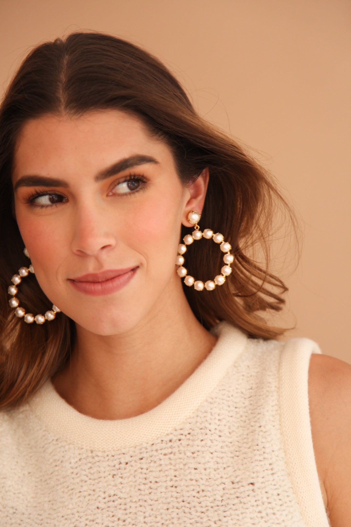 Aretes Audrey Perlas