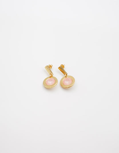 Aretes Crystal Salmón