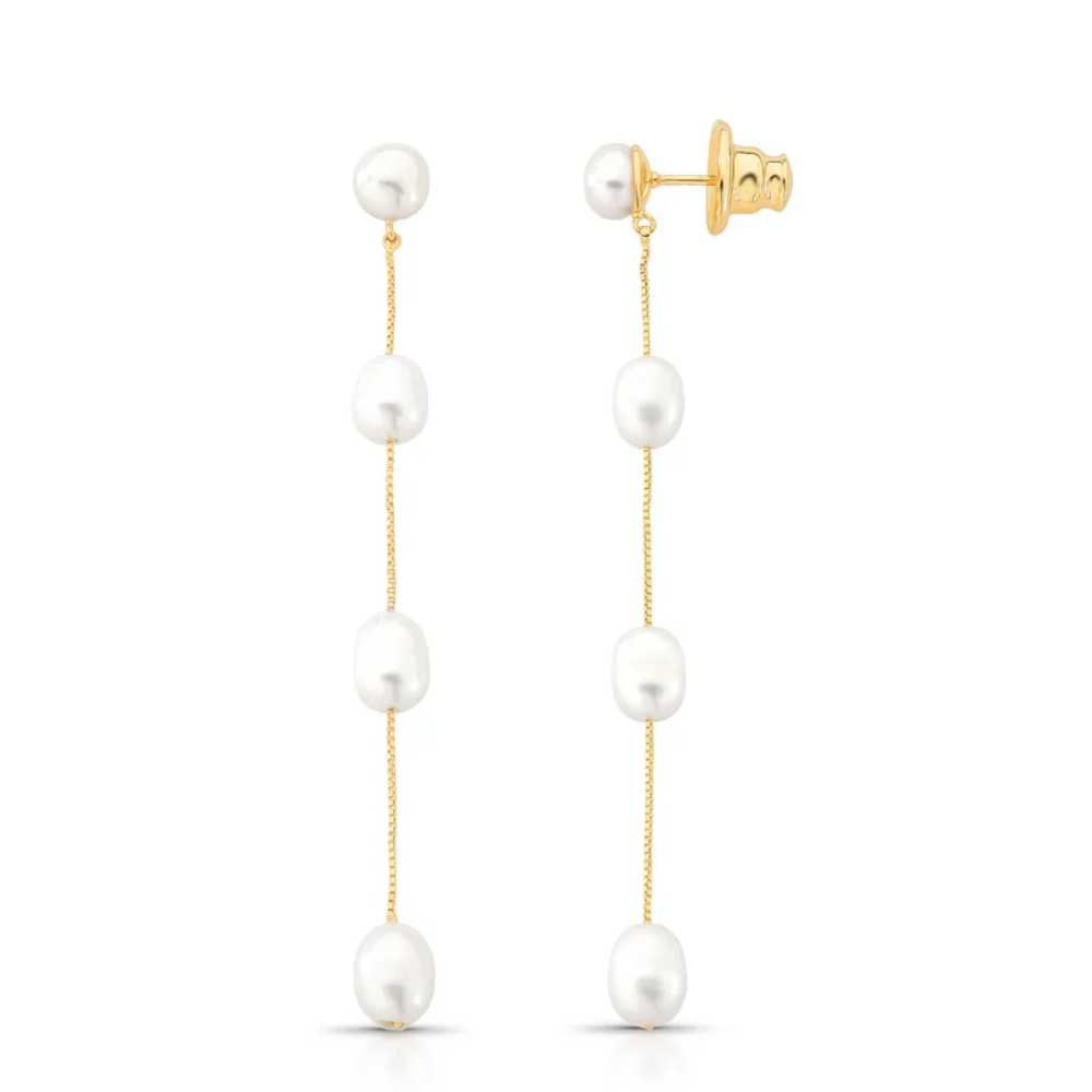 Aretes 4 Perlas