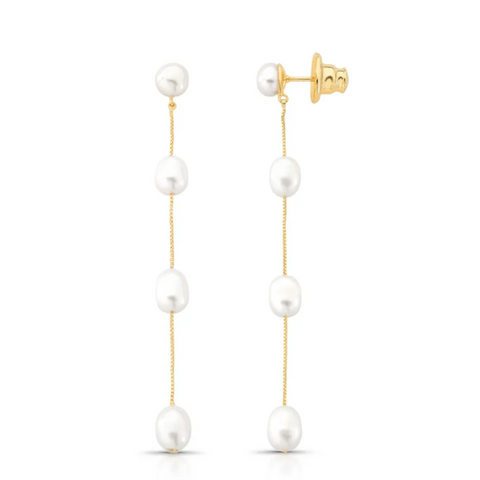 Aretes 4 Perlas