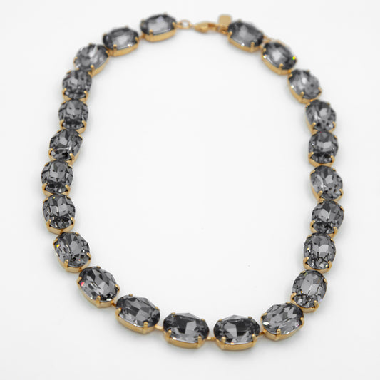 Collar Crystal Gris
