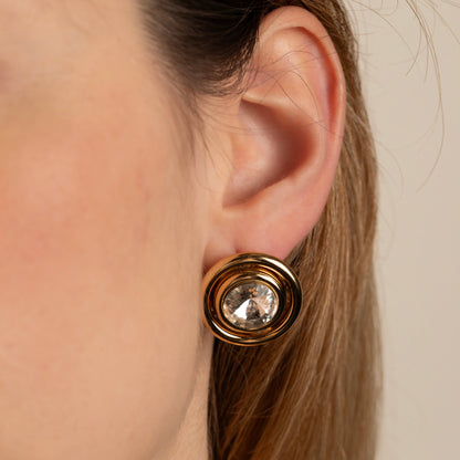 Aretes Botton Oro