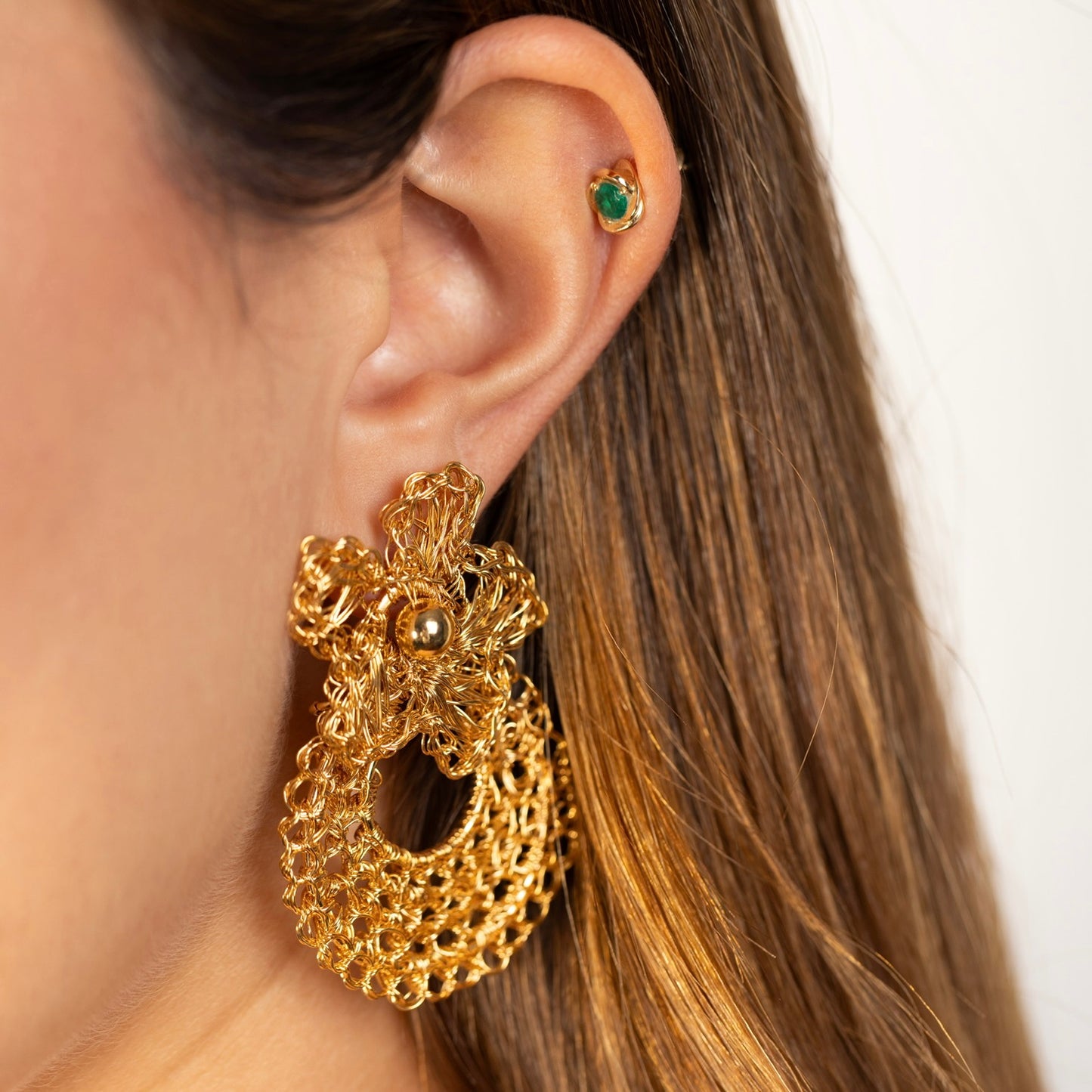 Aretes Gold Flower