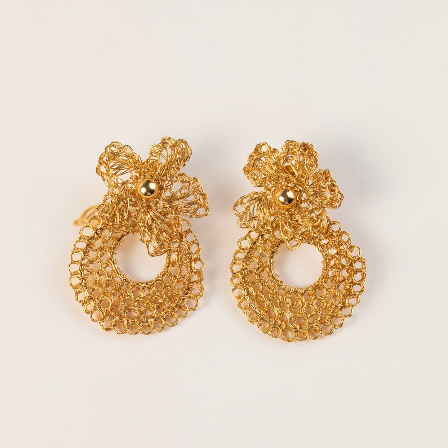 Aretes Gold Flower