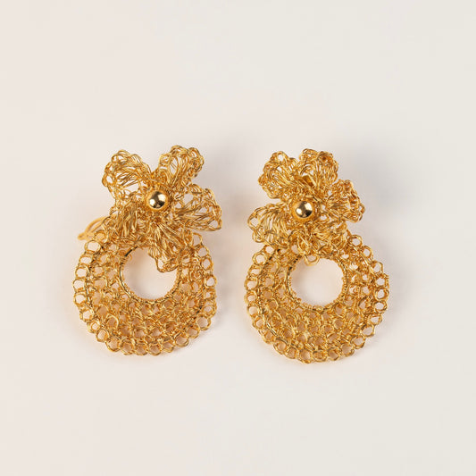 Aretes Gold Flower