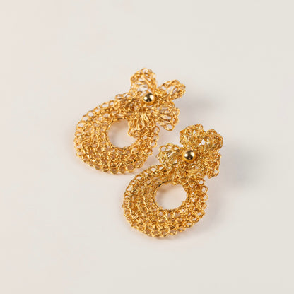 Aretes Gold Flower