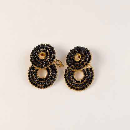 Aretes Perlas Negro